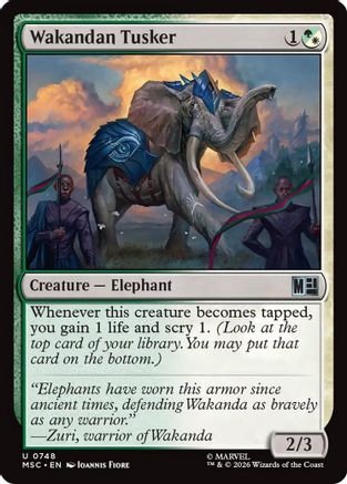 Wakandan Tusker (MSC-748)  Foil - Commander: Marvel Super Heroes
