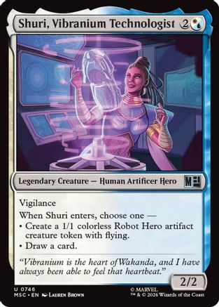 Shuri, Vibranium Technologist (MSC-746)  - Commander: Marvel Super Heroes