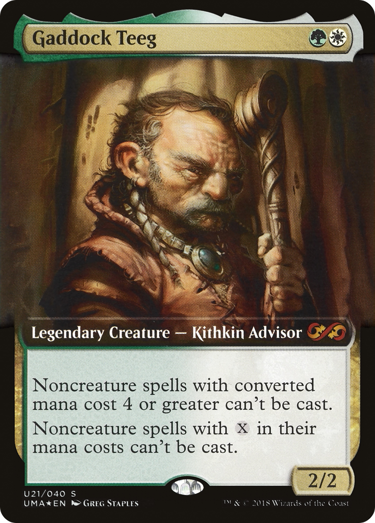 Gaddock Teeg (UMA:BT-U21)  Foil - Ultimate Box Topper: (Extended Art)