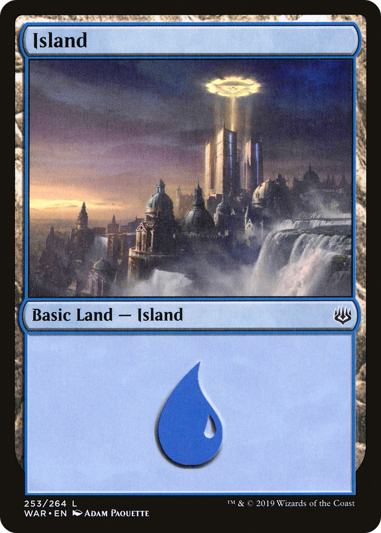 Island (253) (WAR-253) - War of the Spark Foil