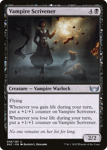 Vampire Scrivener (SNC-098)  Foil - Streets of New Capenna