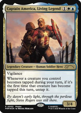 Captain America, Living Legend (MEDIA-003)  Foil - Media Promos