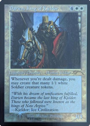 Darien, King of Kjeldor (Retro Frame) (SLD-7135)  Foil - Secret Lair Drop Series