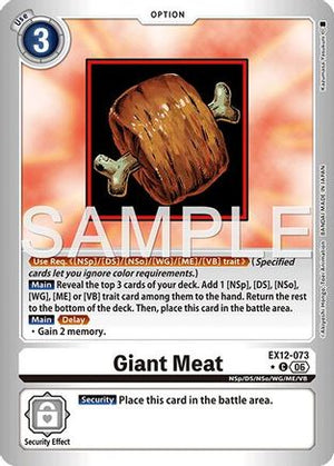 Giant Meat (Limited Foil) (EX12-073) - Digital World Shambala Foil