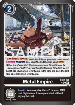 Metal Empire (Limited Foil) (EX12-072) - Digital World Shambala Foil