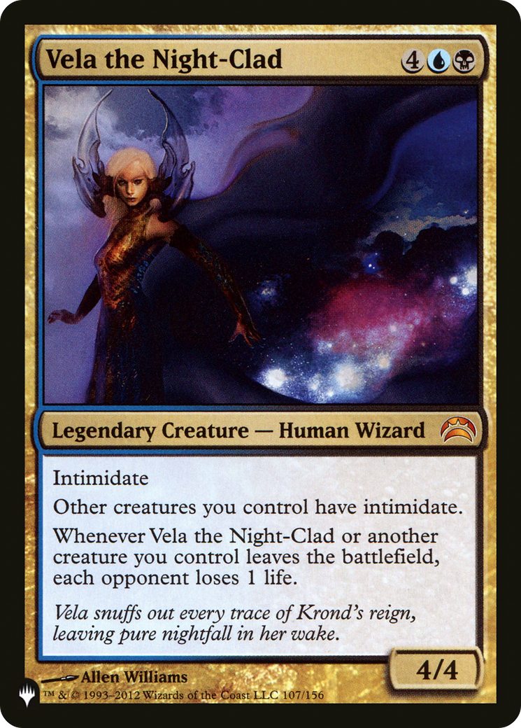 Vela the Night-Clad (LIST-107/156)  - The List