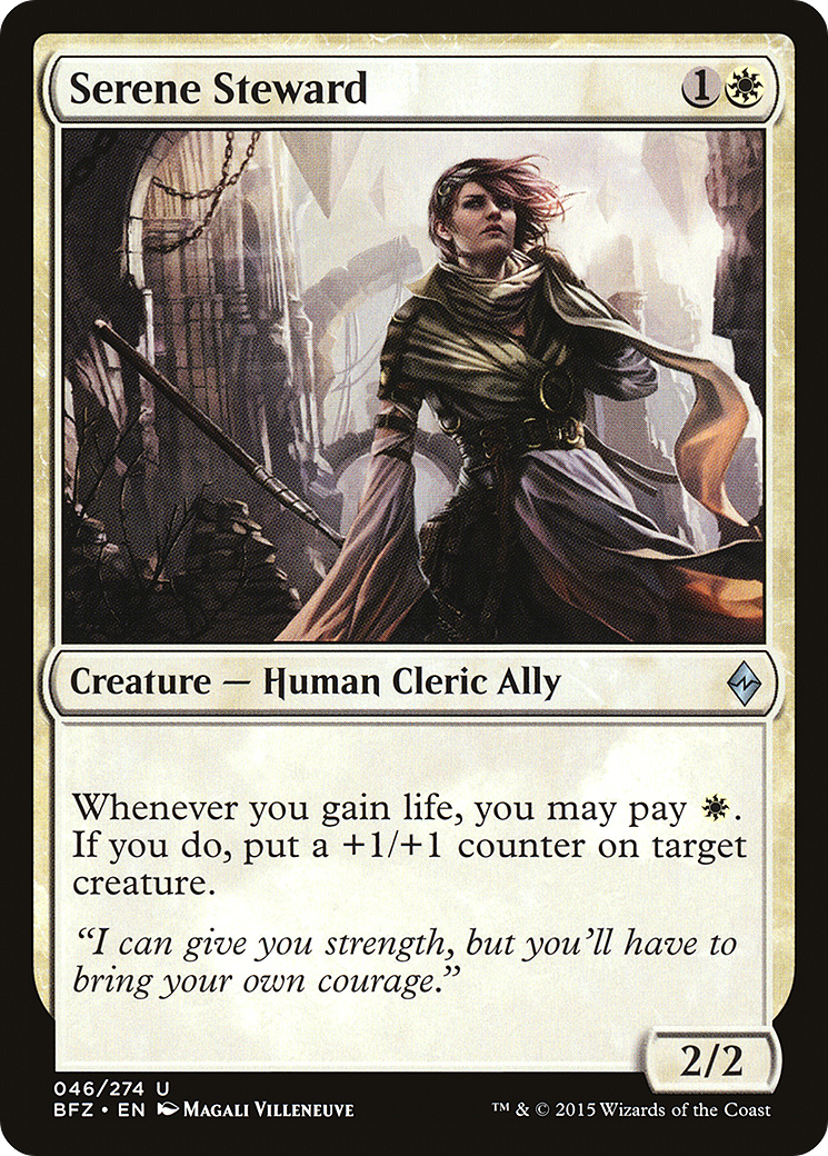 Serene Steward (BFZ-046)  - Battle for Zendikar