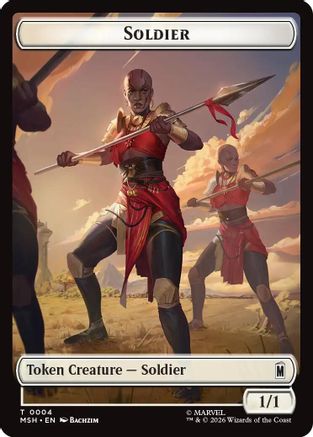 Soldier // Copy Double-Sided Token (MSC-4 // 1)  - Commander: Marvel Super Heroes
