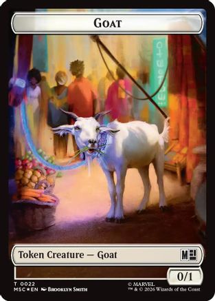 Goat // Soldier Double-Sided Token (Surge Foil) (MSC-22 // 23)  Foil - Commander: Marvel Super Heroes