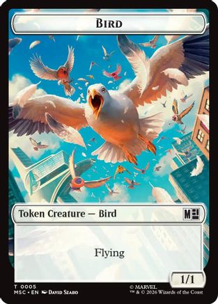 Bird // Rhino Double-Sided Token (MSC-5 // 13)  Foil - Commander: Marvel Super Heroes