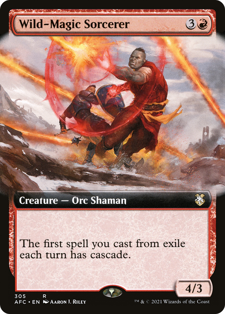 Wild-Magic Sorcerer (Extended Art) (AFC-305) - Adventures in the Forgotten Realms Commander