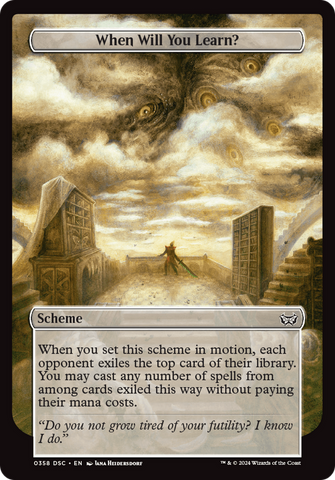 When Will You Learn? (Full Art) (A:DSC-358)  - Duskmourn: House of Horror Commander
