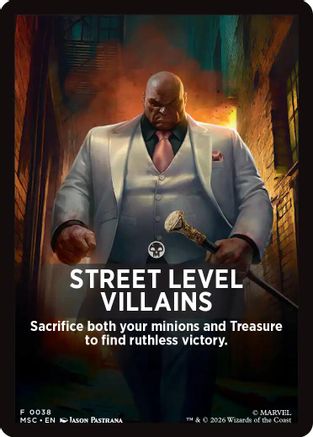 Street Level Villains Theme Card (MSC-038)  - Commander: Marvel Super Heroes