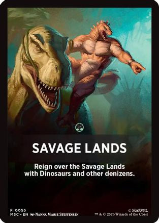 Savage Lands Theme Card (MSC-055)  - Commander: Marvel Super Heroes
