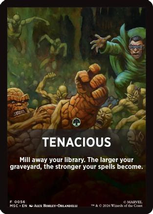 Tenacious Theme Card (MSC-056)  - Commander: Marvel Super Heroes