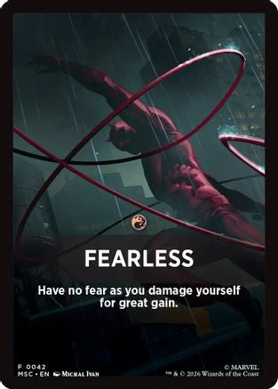 Fearless Theme Card (MSC-042)  - Commander: Marvel Super Heroes
