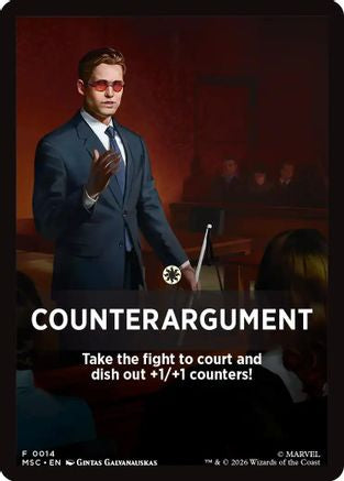 Counterargument Theme Card (MSC-014)  - Commander: Marvel Super Heroes