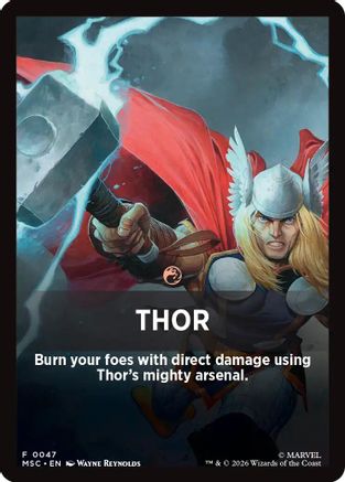 Thor Theme Card (MSC-047)  - Commander: Marvel Super Heroes