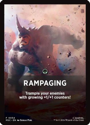 Rampaging Theme Card (MSC-054)  - Commander: Marvel Super Heroes