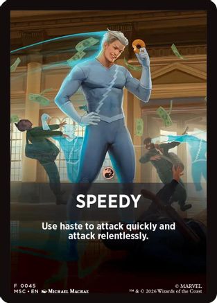Speedy Theme Card (MSC-045)  - Commander: Marvel Super Heroes