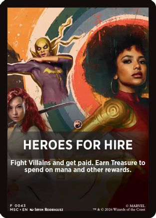 Heroes For Hire Theme Card (MSC-043)  - Commander: Marvel Super Heroes