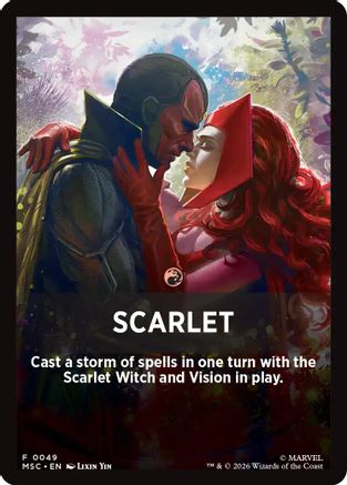 Scarlet Theme Card (MSC-049)  - Commander: Marvel Super Heroes