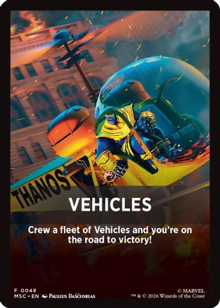 Vehicles Theme Card (MSC-048)  - Commander: Marvel Super Heroes