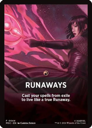 Runaways Theme Card (MSC-044)  - Commander: Marvel Super Heroes