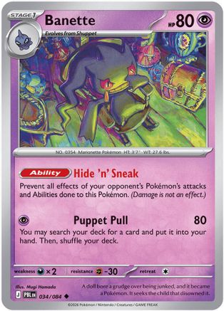 Banette 034 - Reverse Holofoil ME05 Pitch Black