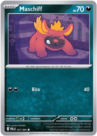 Maschiff 057 - Reverse Holofoil ME05 Pitch Black