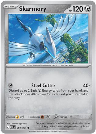 Skarmory 060 - Reverse Holofoil ME05 Pitch Black