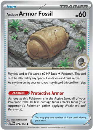 Antique Armor Fossil 072  ME05 Pitch Black