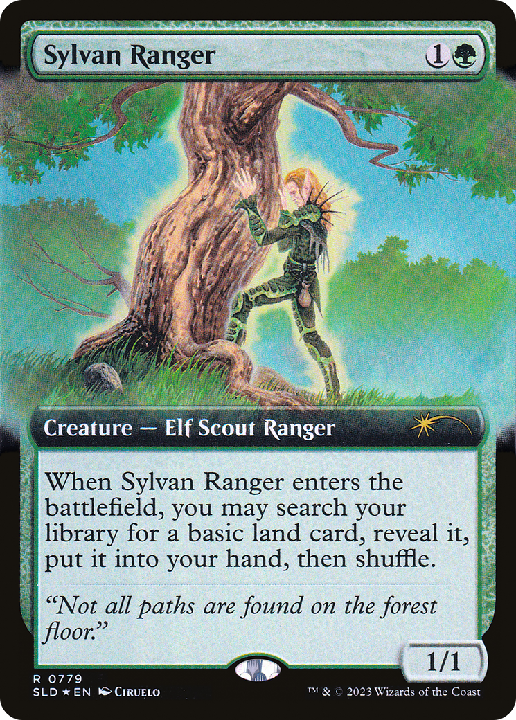 Sylvan Ranger (Extended Art) (SLD-779)  Foil - Secret Lair Drop: (Extended Art)