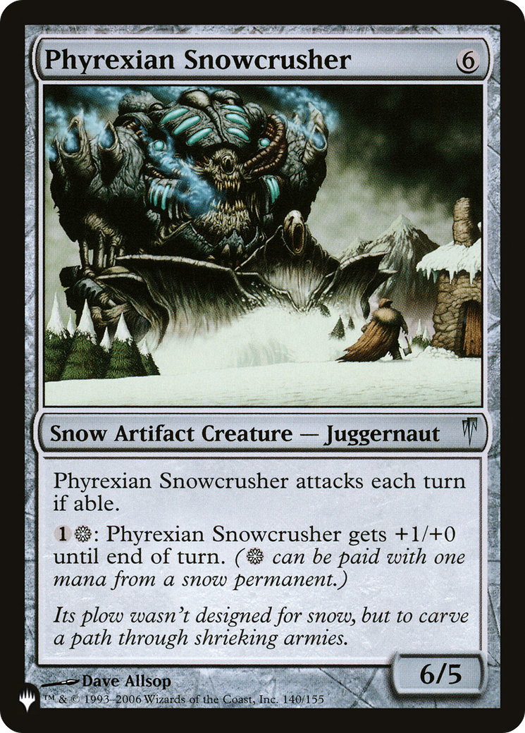 Phyrexian Snowcrusher (LIST-CSP-140)  - The List