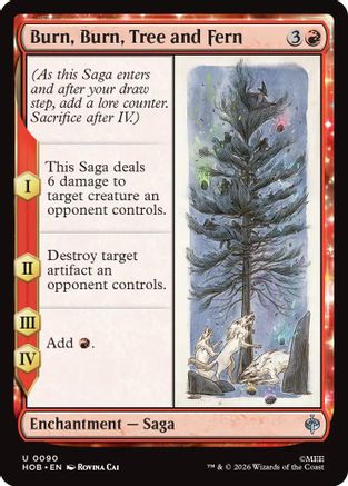Burn, Burn, Tree and Fern (HOB-090)  Foil - The Hobbit
