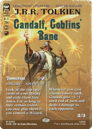 Gandalf, Goblins' Bane (Borderless) (HOB-242)  Foil - The Hobbit