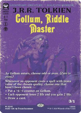 Gollum, Riddle Master (Borderless) (HOB-241)  - The Hobbit