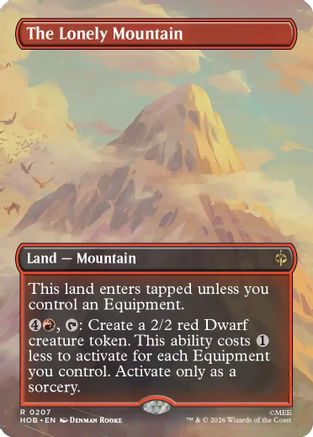 The Lonely Mountain (Borderless) (0207) (HOB-207)  Foil - The Hobbit