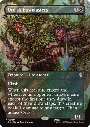 Orcish Bowmasters (Borderless) (Surge Foil) (HOC-019)  Foil - The Hobbit: Eternal-Legal
