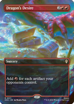 Dragon's Desire (Borderless) (HOC-011)  Foil - The Hobbit: Eternal-Legal