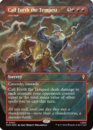 Call Forth the Tempest (Borderless) (Surge Foil) (HOC-062)  Foil - The Hobbit: Eternal-Legal