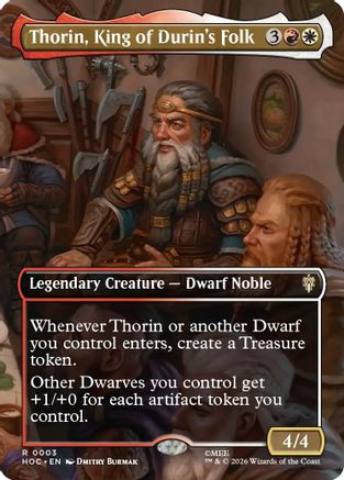 Thorin, King of Durin's Folk (Borderless) (HOC-003)  Foil - The Hobbit: Eternal-Legal
