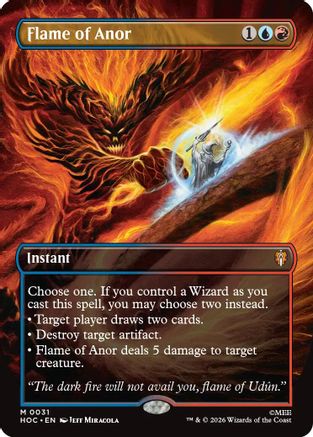 Flame of Anor (Borderless) (HOC-031)  Foil - The Hobbit: Eternal-Legal