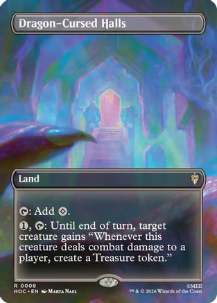 Dragon-Cursed Halls (Borderless) (HOC-008)  Foil - The Hobbit: Eternal-Legal