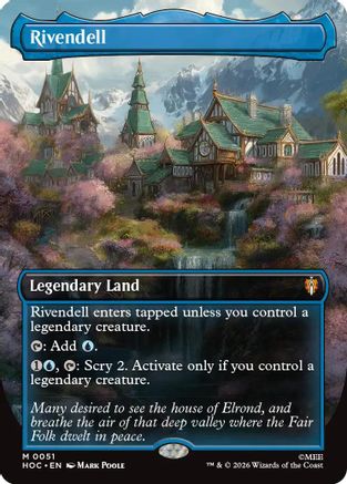Rivendell (Borderless) (HOC-051)  Foil - The Hobbit: Eternal-Legal