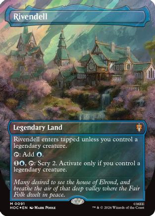 Rivendell (Borderless) (Surge Foil) (HOC-091)  Foil - The Hobbit: Eternal-Legal