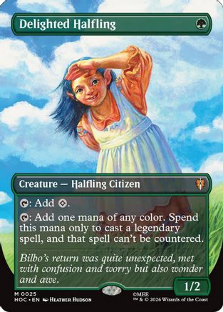 Delighted Halfling (Borderless) (HOC-025)  - The Hobbit: Eternal-Legal