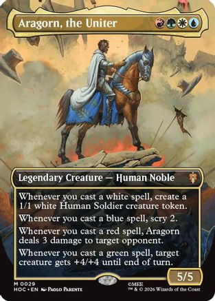 Aragorn, the Uniter (Borderless) (HOC-029)  Foil - The Hobbit: Eternal-Legal