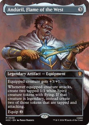 Anduril, Flame of the West (Borderless) (HOC-039)  Foil - The Hobbit: Eternal-Legal