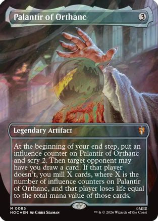 Palantir of Orthanc (Borderless) (Surge Foil) (HOC-085)  Foil - The Hobbit: Eternal-Legal